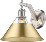 Golden Lighting 3306-1W PW-BCB Orwell Pewter / Brushed Champagne Bronze Wall Lighting Fixture