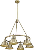 Golden Lighting 3306-6 AB-AB Orwell Aged Brass Chandelier Light