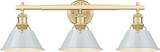 Golden Lighting 3306-BA3 BCB-DB Orwell Brushed Champagne Bronze / Dusky Blue 3-Light Bathroom Vanity Light
