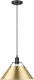 Golden Lighting 3306-L BLK-BCB Orwell Matte Black / Brushed Champagne Bronze Pendant Lighting