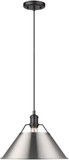Golden Lighting 3306-L BLK-PW Orwell Pewter Ceiling Light Pendant