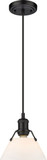 Golden Lighting 3306-S BLK-OP Orwell Modern Matte Black Mini Hanging Pendant Light