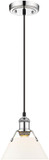 Golden Lighting 3306-S CH-OP Orwell Chrome / Opal Glass 7.5" Mini Pendant Lighting