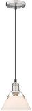 Golden Lighting 3306-S PW-OP Orwell Contemporary Pewter Mini Pendant Light