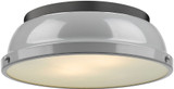 Golden Lighting 3602-14 BLK-GY Duncan Matte Black Overhead Light Fixture