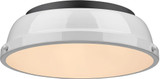 Golden Lighting 3602-14-BLK-WH Duncan Modern Black Overhead Lighting