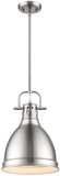 Golden Lighting 3604-S-PW-PW Duncan Contemporary Pewter Small Ceiling Light Pendant