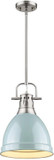 Golden Lighting 3604-S-PW-SF Duncan Contemporary Pewter Small Drop Ceiling Light Fixture