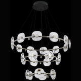Golden Lighting 5028-12-8-6 CH Celestia Contemporary Chrome LED Chandelier Lighting