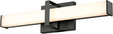 Golden Lighting 5623-B19-BLK-OP Elon Modern Matte Black LED 19" Bath Sconce