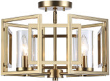 Golden Lighting 6068-FM BCB Marco Modern Brushed Champagne Bronze Ceiling Light Fixture