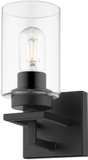 Golden Lighting 6070-BA1-BLK-BLK Tribeca Contemporary Black Wall Sconce