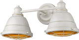 Golden Lighting 7312-BA2 FW Bartlett French White 2-Light Bathroom Vanity Light