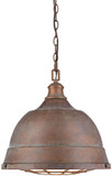 Golden Lighting 7312-L-CP Bartlett Nautical Copper Patina Hanging Lamp