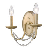 Golden Lighting 7644-2W GA Mirabella Crystal Golden Aura Light Sconce
