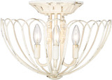 Golden Lighting 7862-SF VPW Marguerite Vintage Vintage Parisian White Ceiling Lighting Fixture