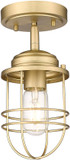 Golden Lighting 9808-SF BCB Seaport Brushed Champagne Bronze Flush Lighting