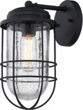 Golden Lighting 9808-OWM-NB-SD Seaport Natural Black Exterior 12" Wall Lighting Sconce