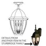 Hanover Lantern B12421 Sturbridge Medium Exterior Flush Mount Light Fixture