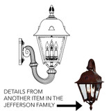Hanover Lantern B57FSM Jefferson Large Traditional Outdoor Wall Light Fixture