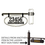 Hanover Lantern R221-3 Ladder Rest Sign Outdoor Address Number Sign