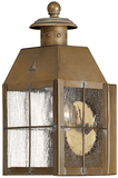 Hinkley 2376AS Nantucket Modern Aged Brass LED Outdoor Wall Sconce Light