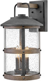 Hinkley 2685DZ-LL Lakehouse Aged Zinc LED Exterior Wall Mounted Lamp