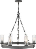 Hinkley 29206DZ-LV Sawyer Modern Distressed Black / Gray LED Exterior Chandelier Light