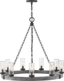 Hinkley 29208DZ Sawyer Modern Aged Zinc Outdoor Chandelier Lighting