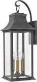 Hinkley 2935DZ-LL Adair Aged Zinc / Heritage Brass LED Outdoor Wall Lamp
