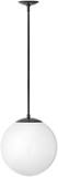Hinkley 3744BK-WH Warby Contemporary Black Drop Ceiling Light Fixture