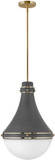 Hinkley 39054DMG Oliver Modern Dark Matte Grey LED Drop Lighting Fixture