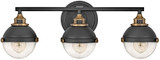Hinkley 5173BK Fletcher Contemporary Black 3-Light Bathroom Light Sconce