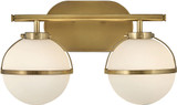 Hinkley 5662HB-LL Hollis Heritage Brass LED 2-Light Bathroom Vanity Lighting