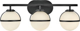 Hinkley 5663BK-LL Hollis Black LED 3-Light Bathroom Wall Sconce