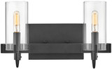 Hinkley 58062BK Ryden Contemporary Black LED 2-Light Bathroom Vanity Light