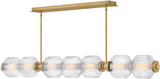 Hinkley FR41466LCB Reign Contemporary Lacquered Brass LED Kitchen Island Light
