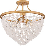 Hinkley FR41593DA Myra Modern Distressed Brass Flush Mount Light Fixture
