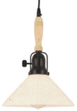 Hi-Lite Manufacturing H-99420-C-91-OP-NL Montgomery Retro Black / Natural Wood Hanging Light