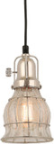 Hi-Lite Manufacturing H-99566-C-160-CLC Aubrey Contemporary Polished Nickel Mini 5" Hanging Lamp