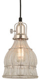 Hi-Lite Manufacturing H-99569-C-160-CLC Aubrey Modern Polished Nickel Mini 7" Hanging Light