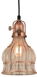 Hi-Lite Manufacturing H-99569-C-49-CLC Aubrey Contemporary Weathered Copper Mini 7" Pendant Lamp