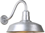 Hi-Lite Manufacturing H-QSN15116-SA-96-QSNB-42-96 Warehouse RLM Vintage Galvanized Outdoor 16" Wall Lamp