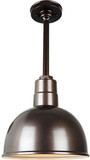 Hi-Lite Manufacturing H-QSN16110-SA-STEM_ Deep Bowl Retro Outdoor Pendant Hanging Light