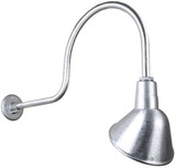 Hi-Lite Manufacturing H-QSN18110-SA-96-QSNHL-C-96 Angle Shade RLM Vintage Galvanized Outdoor 10" Wall Mounted Lamp