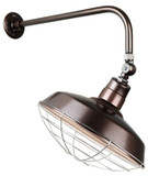 Hi-Lite Manufacturing H-QSN18110-SA-GOOSENECK_ Angle Retro Gooseneck Outdoor Wall Lighting