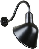 Hi-Lite Manufacturing H-QSN18112-SA-91-QSNB-42-91 Angle Shade RLM Vintage Black Outdoor 12" Wall Lighting Fixture