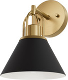 Hunter Lighting 13166 Carrington Isle Modern Matte Black Wall Light Sconce