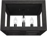 Hunter Lighting 19088 Squire Manor Contemporary Matte Black Flush Mount Light Fixture