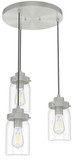 Hunter Lighting 19158 Devon Park Contemporary Brushed Nickel Multi Ceiling Pendant Light